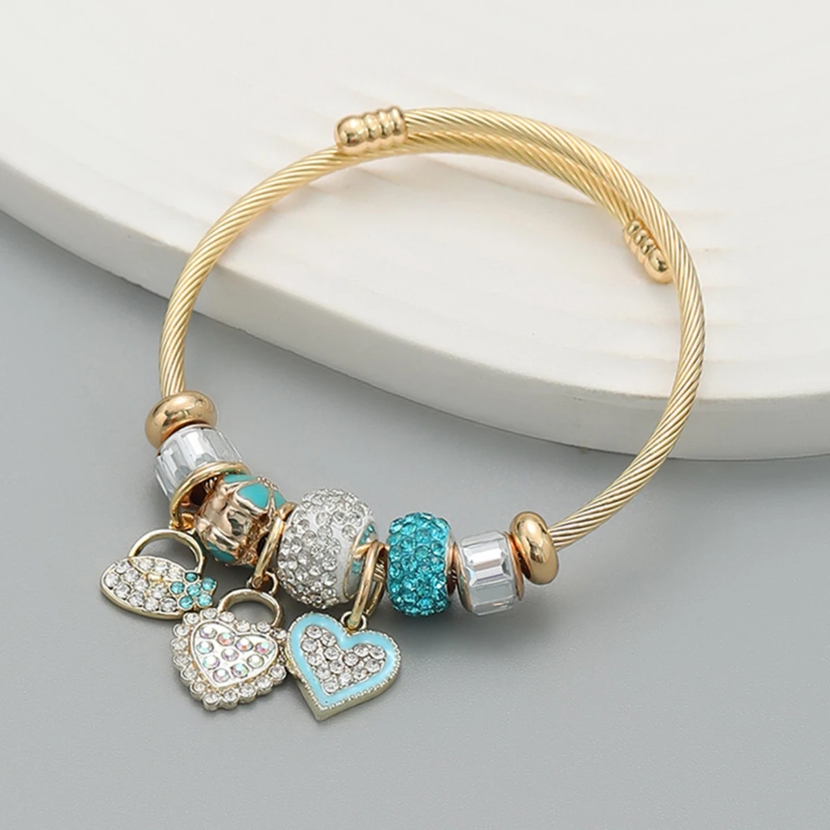 Multi Element Stainless Steel Circle Panjiadora Love Bracelet