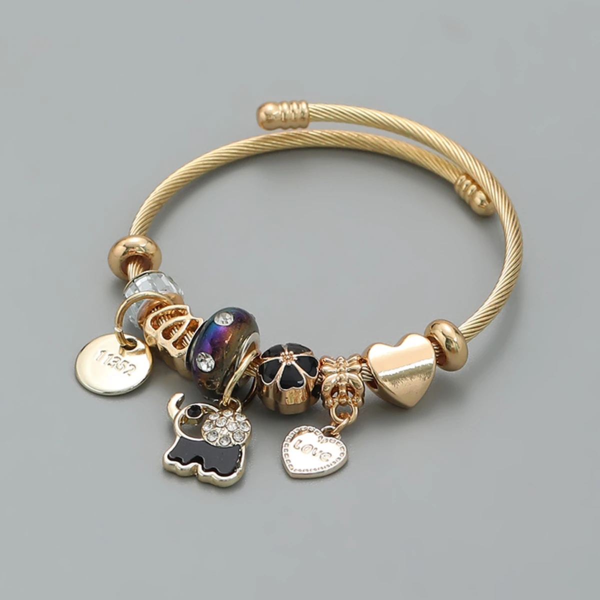 Multi Element Stainless Steel Circle Panjiadora Love Bracelet