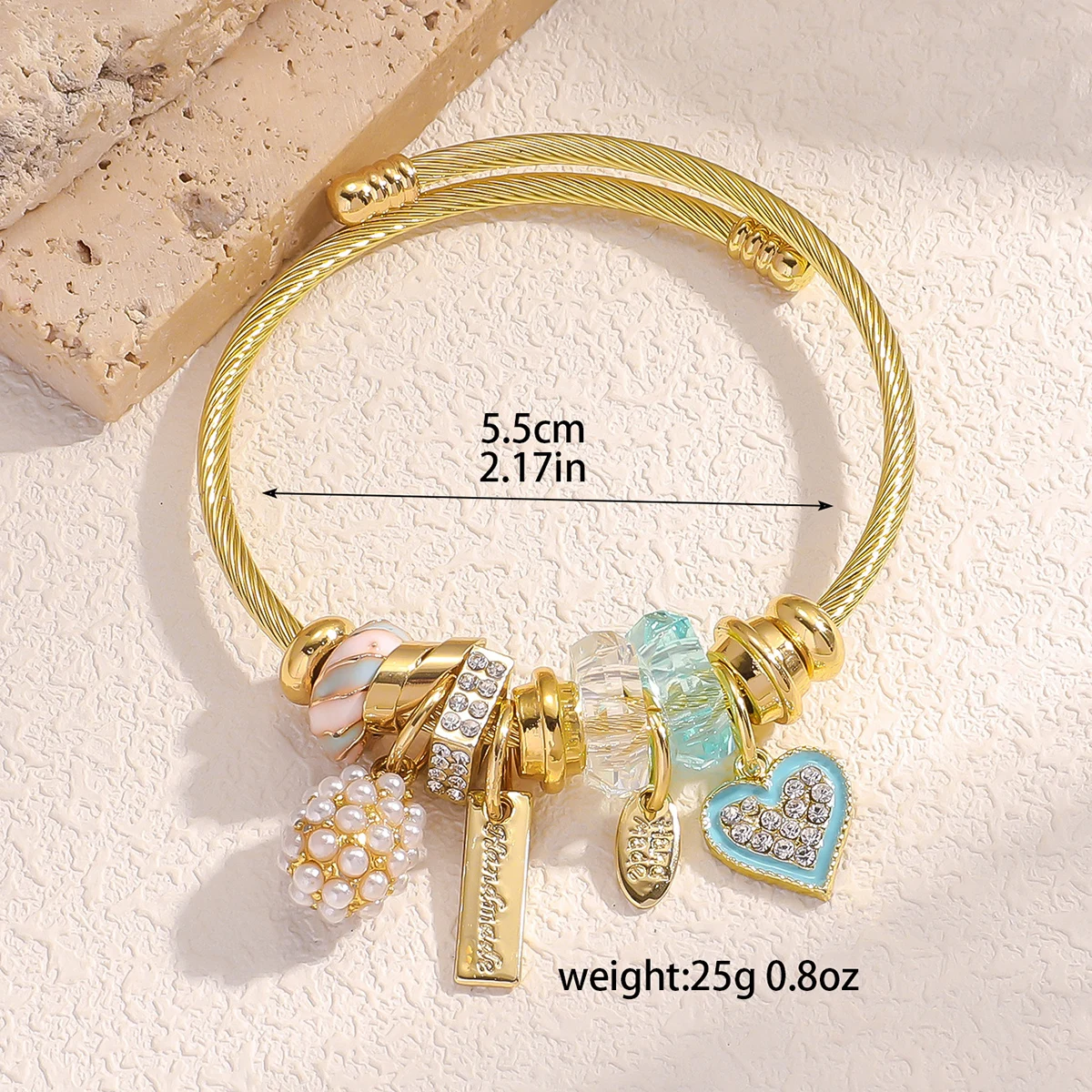 Multi Element Stainless Steel Circle Panjiadora Love Bracelet