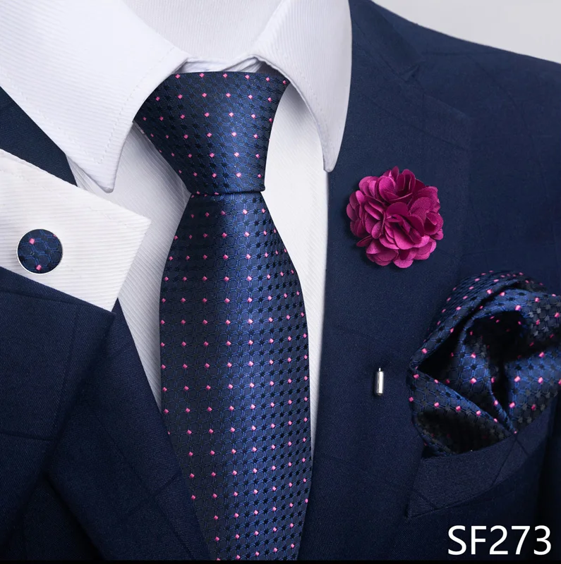 Floral Black Gold NeckTie Pocket Square Cufflinks Brooch Set Floral Black Gold NeckTie Pocket Square Cufflinks Brooch Set