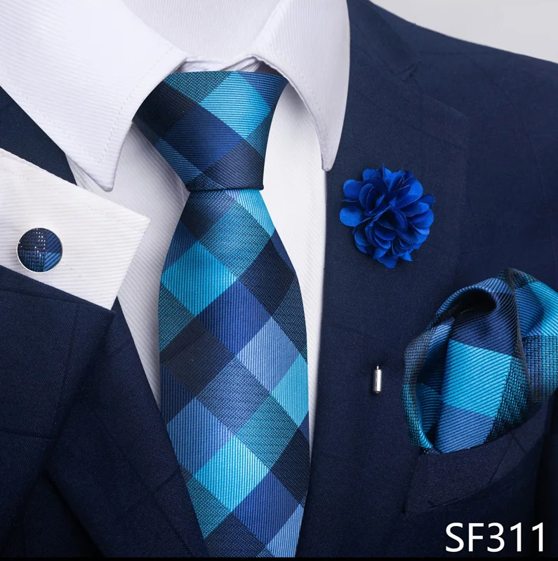 Floral Black Gold NeckTie Pocket Square Cufflinks Brooch Set Floral Black Gold NeckTie Pocket Square Cufflinks Brooch Set