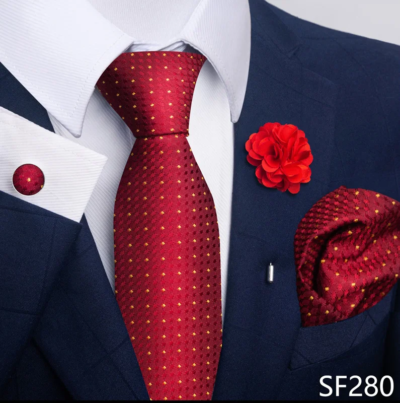 Floral Black Gold NeckTie Pocket Square Cufflinks Brooch Set Floral Black Gold NeckTie Pocket Square Cufflinks Brooch Set