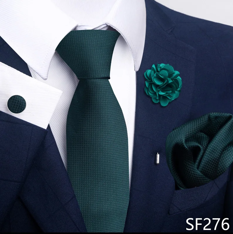 Floral Black Gold NeckTie Pocket Square Cufflinks Brooch Set Floral Black Gold NeckTie Pocket Square Cufflinks Brooch Set