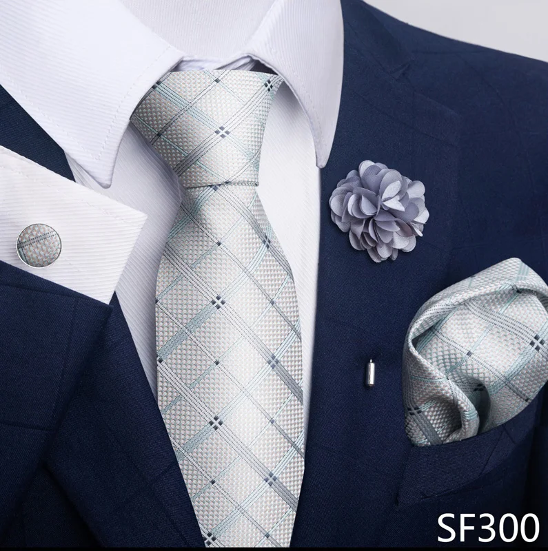 Floral Black Gold NeckTie Pocket Square Cufflinks Brooch Set Floral Black Gold NeckTie Pocket Square Cufflinks Brooch Set