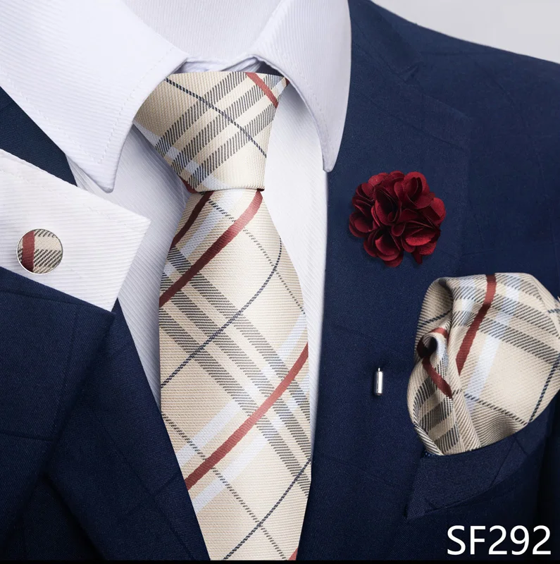 Floral Black Gold NeckTie Pocket Square Cufflinks Brooch Set Floral Black Gold NeckTie Pocket Square Cufflinks Brooch Set