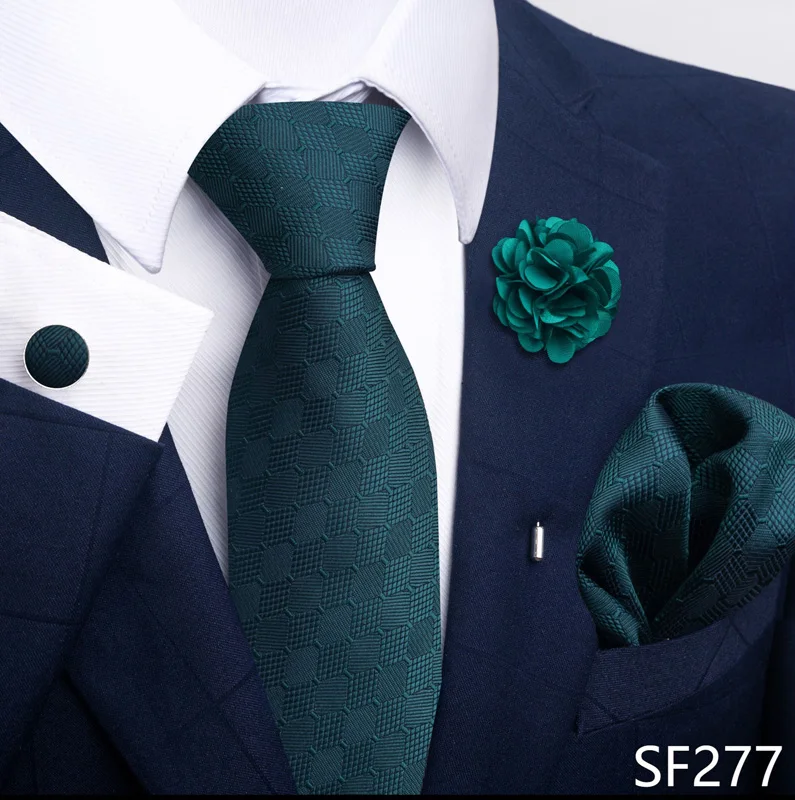 Floral Black Gold NeckTie Pocket Square Cufflinks Brooch Set Floral Black Gold NeckTie Pocket Square Cufflinks Brooch Set