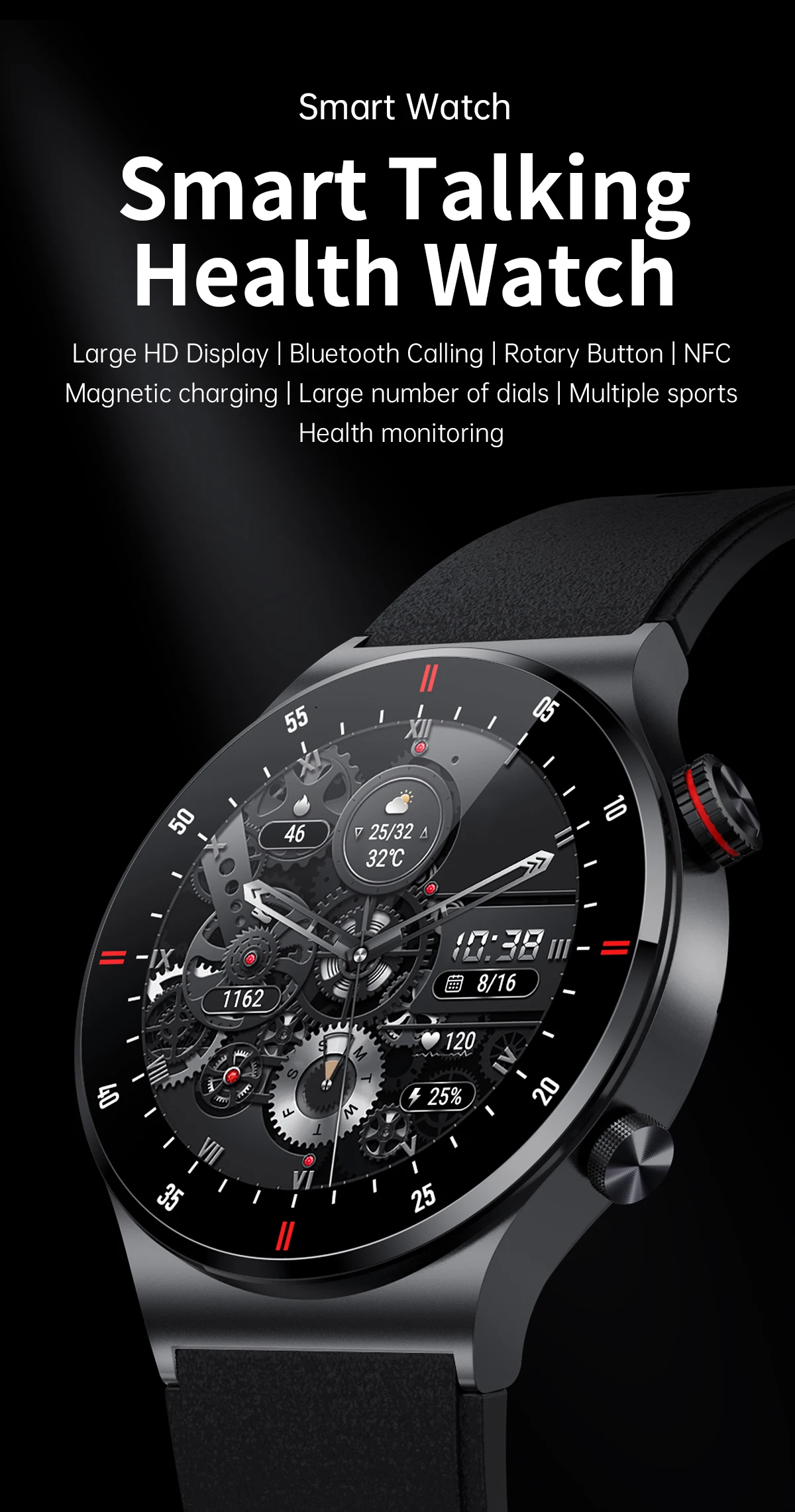1.43inch Screen Doogee V Max Plus DK10 V31 GT V30T Smart Watch Men