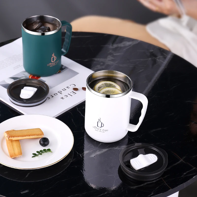 500ml Stainless Steel Water Bottle Double Layers Coffee Mug