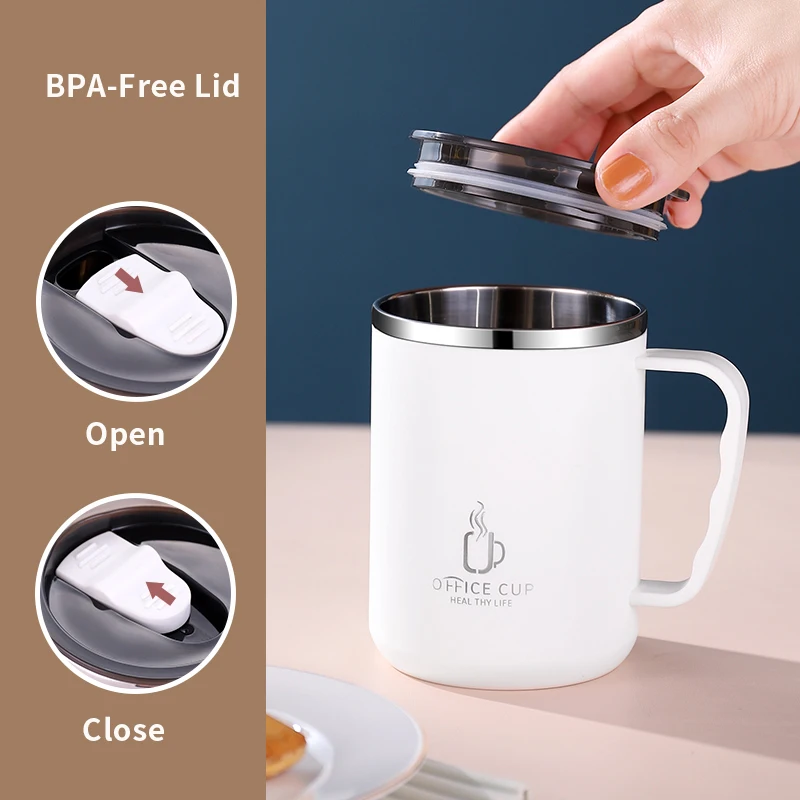 500ml Stainless Steel Water Bottle Double Layers Coffee Mug