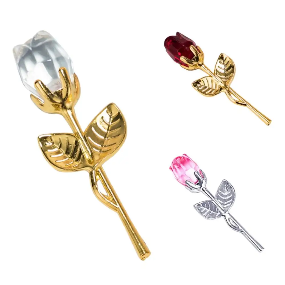 Crystal Glass Rose Artificial Flower Valentines Day Gift Crystal Glass Rose Artificial Flower Valentines Day Gift