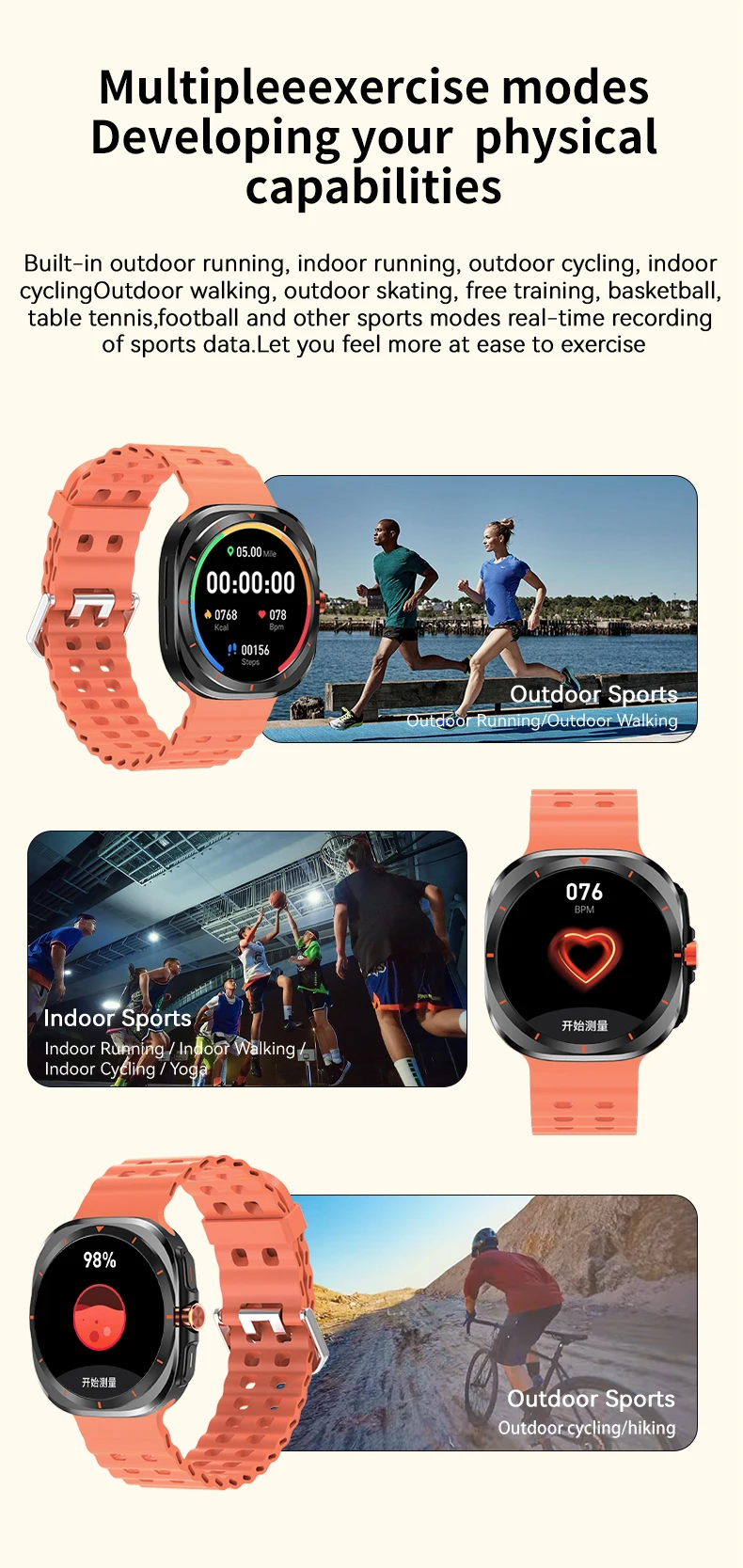 LAXASFIT Watch 7 Ultra Bluetooth Call HD AMOLED Fitness Tracker Smartwatch