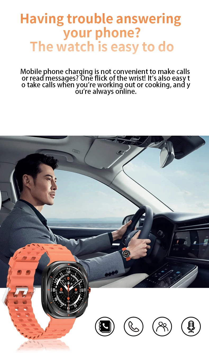 LAXASFIT Watch 7 Ultra Bluetooth Call HD AMOLED Fitness Tracker Smartwatch