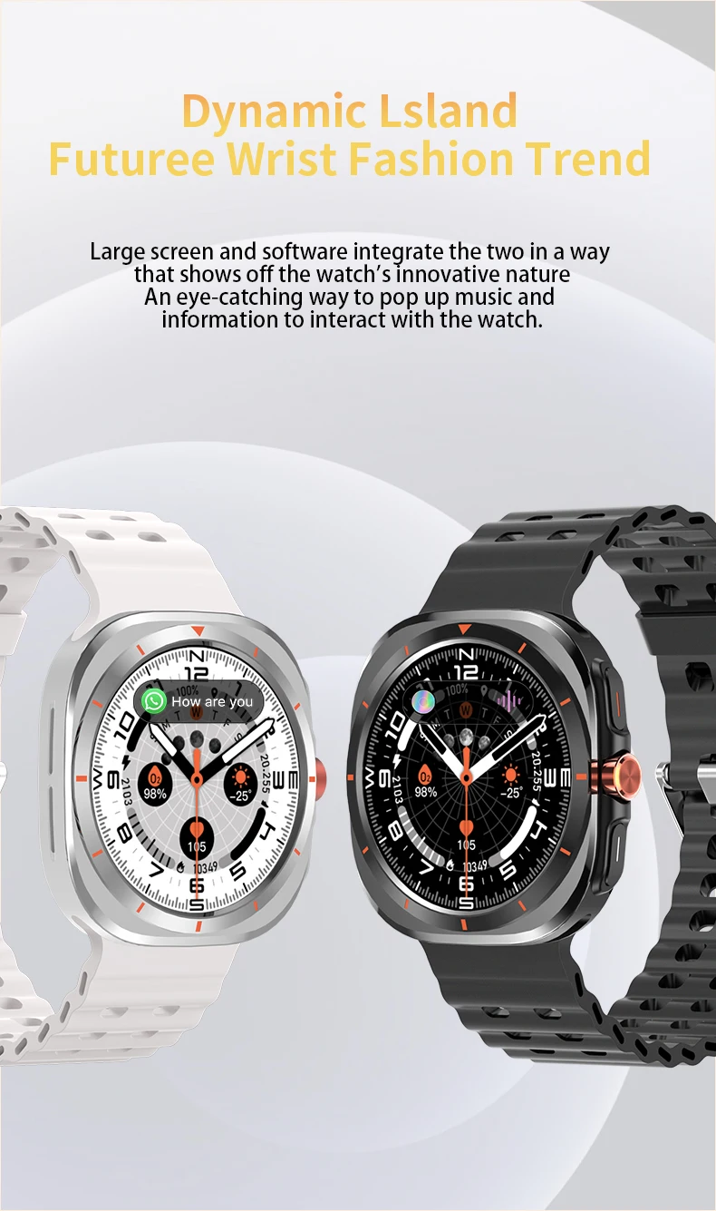 LAXASFIT Watch 7 Ultra Bluetooth Call HD AMOLED Fitness Tracker Smartwatch