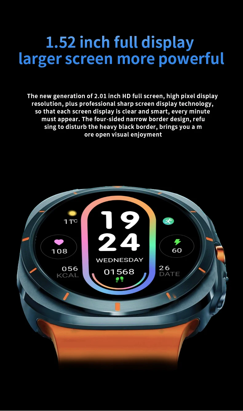 LAXASFIT Watch 7 Ultra Bluetooth Call HD AMOLED Fitness Tracker Smartwatch