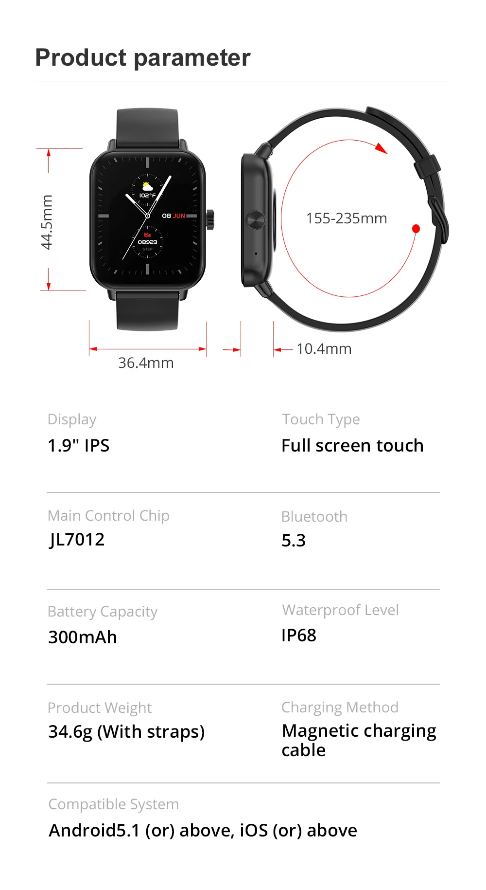 COLMI P81 Voice Calling 1.9'' HD Screen Health Monitor Smartwatch COLMI P81 Voice Calling 1.9'' HD Screen Health Monitor Smartwatch