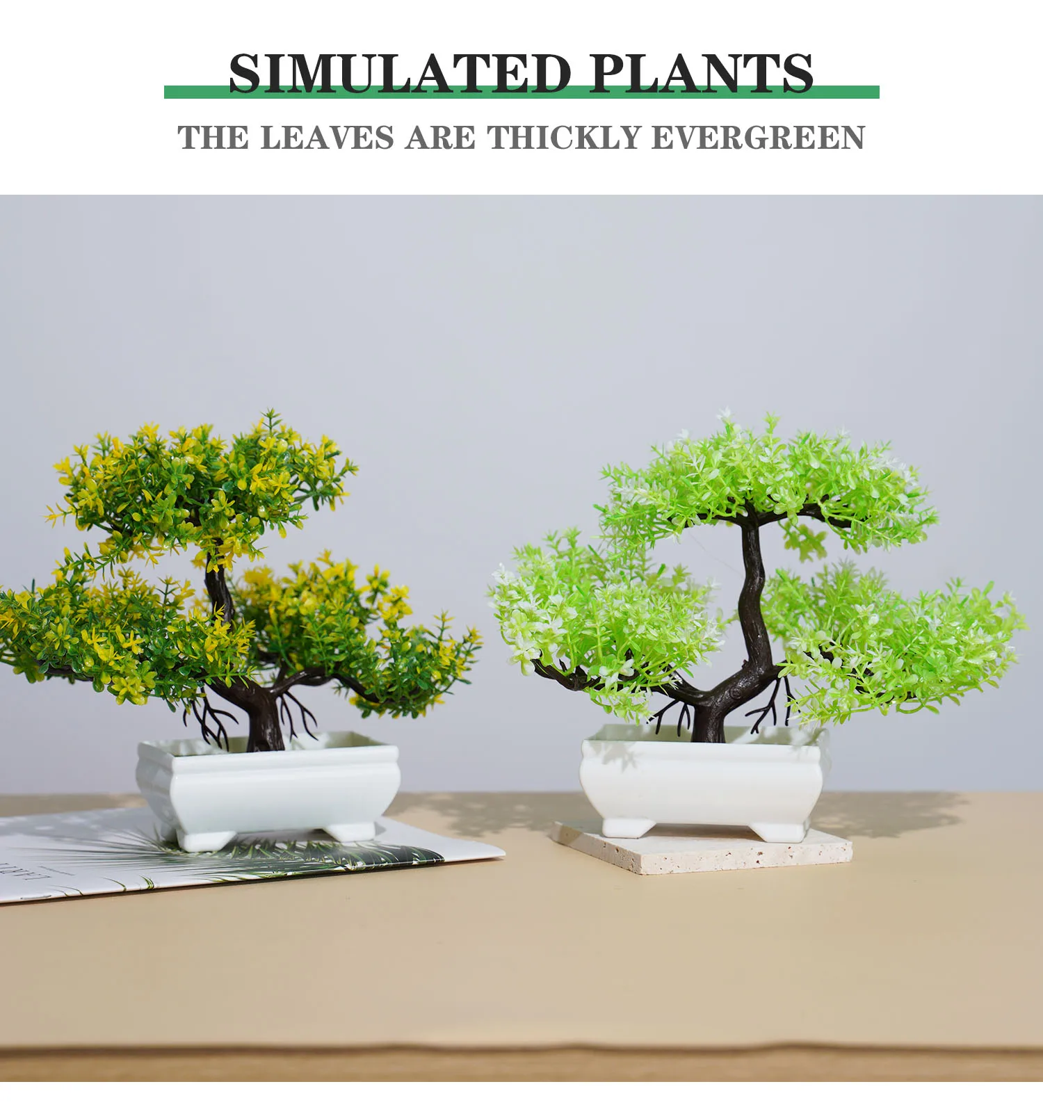 Artificial Plants Bonsai Small Tree Ornaments for Home Decor