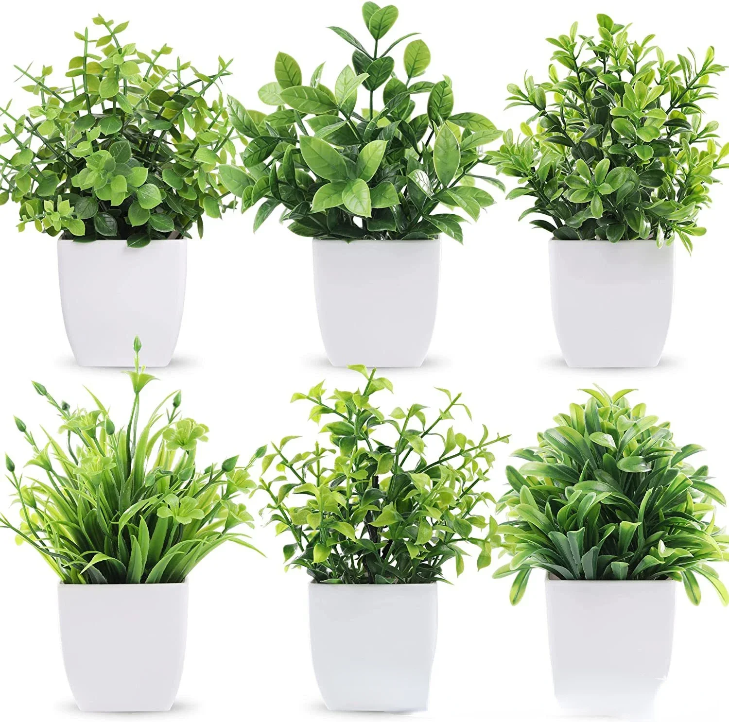 Artificial Bonsai Green Fake Plant Eucalyptus Flower Home Decor