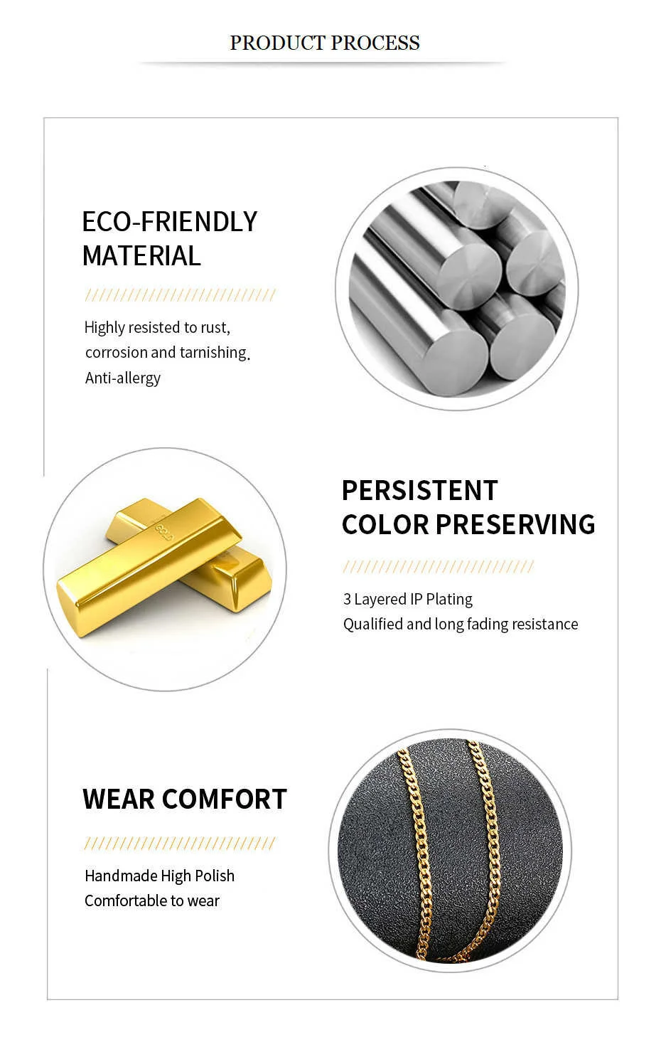 Vnox Stainless Steel Cuban Link Chain Necklace for Husband