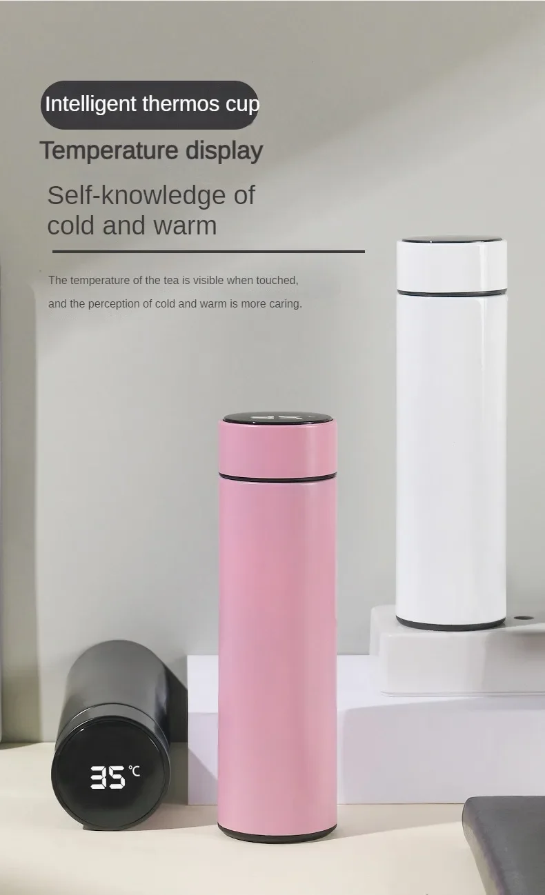500ml Stainless Steel Thermos Bottle with Digital Temperature Display 500ml Stainless Steel Thermos Bottle with Digital Temperature Display