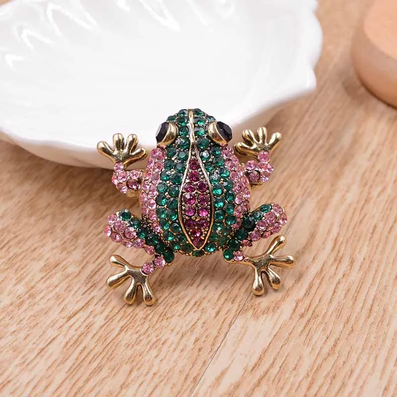 Blue Crystal Rhinestone Peacock Brooch Jewelry Pin