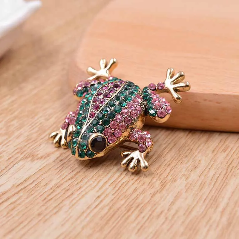 Blue Crystal Rhinestone Peacock Brooch Jewelry Pin