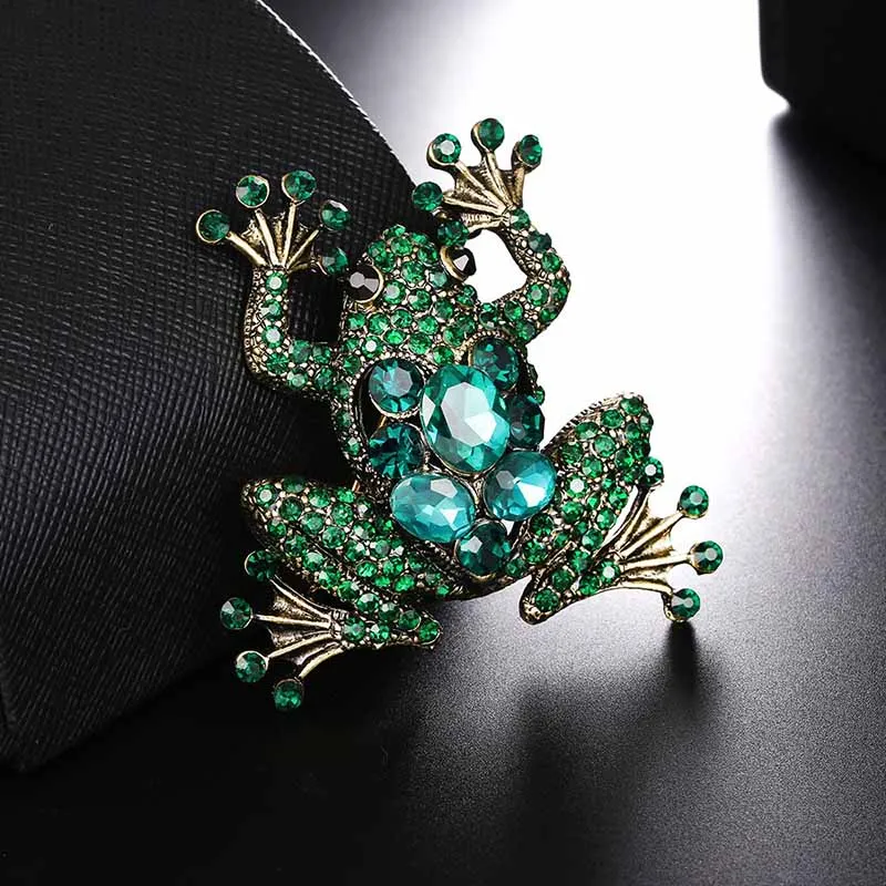 Blue Crystal Rhinestone Peacock Brooch Jewelry Pin
