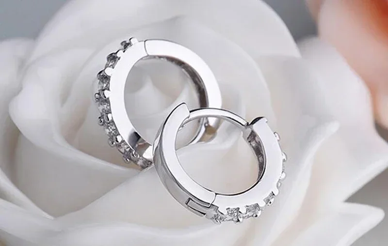 10mm luxury Zircon Hoop Earrings for Grils 10mm luxury Zircon Hoop Earrings for Grils