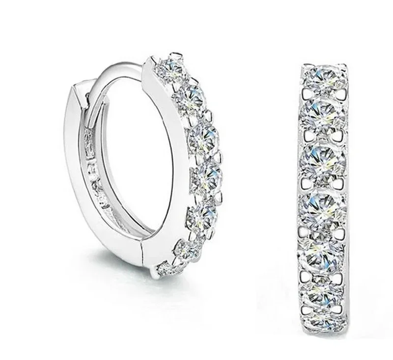 10mm luxury Zircon Hoop Earrings for Grils 10mm luxury Zircon Hoop Earrings for Grils