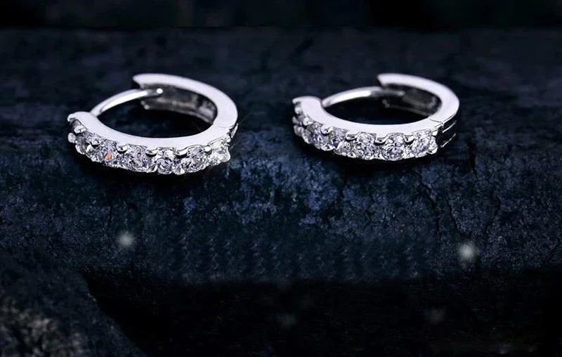 10mm luxury Zircon Hoop Earrings for Grils 10mm luxury Zircon Hoop Earrings for Grils