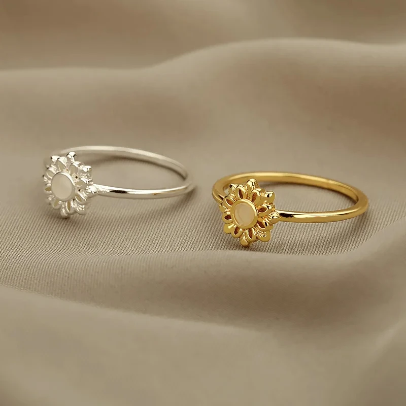 Stainless Steel Lotus Flower Ring for Women Stainless Steel Lotus Flower Ring for Women