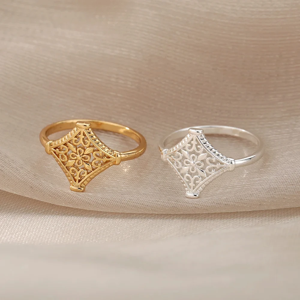 Stainless Steel Lotus Flower Ring for Women Stainless Steel Lotus Flower Ring for Women