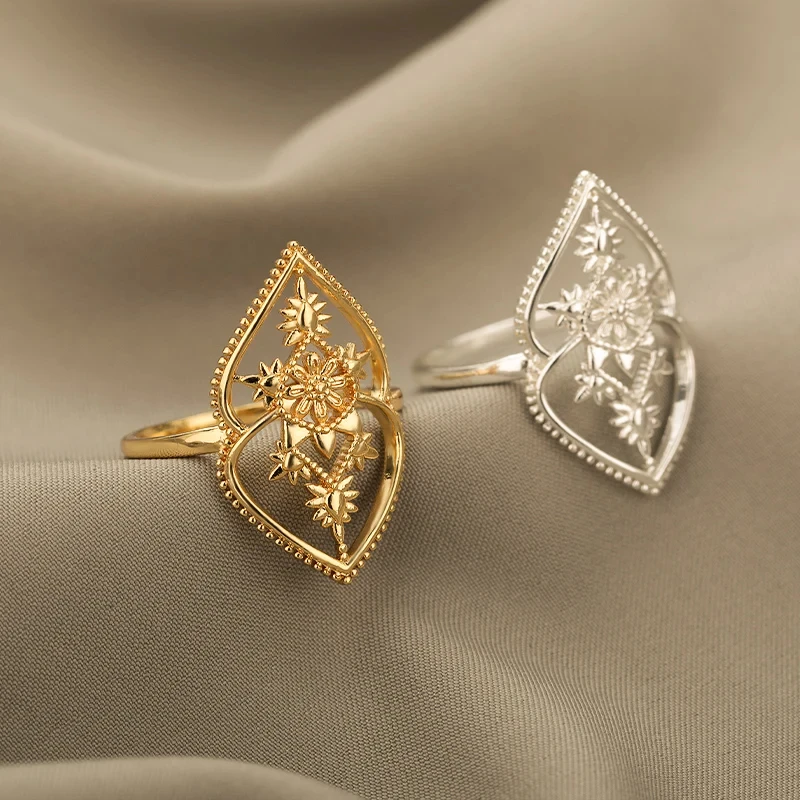 Stainless Steel Lotus Flower Ring for Women Stainless Steel Lotus Flower Ring for Women
