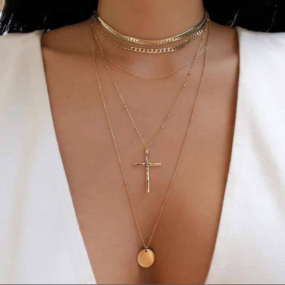 Vintage Gold Color Multiple Styles Necklace For Women