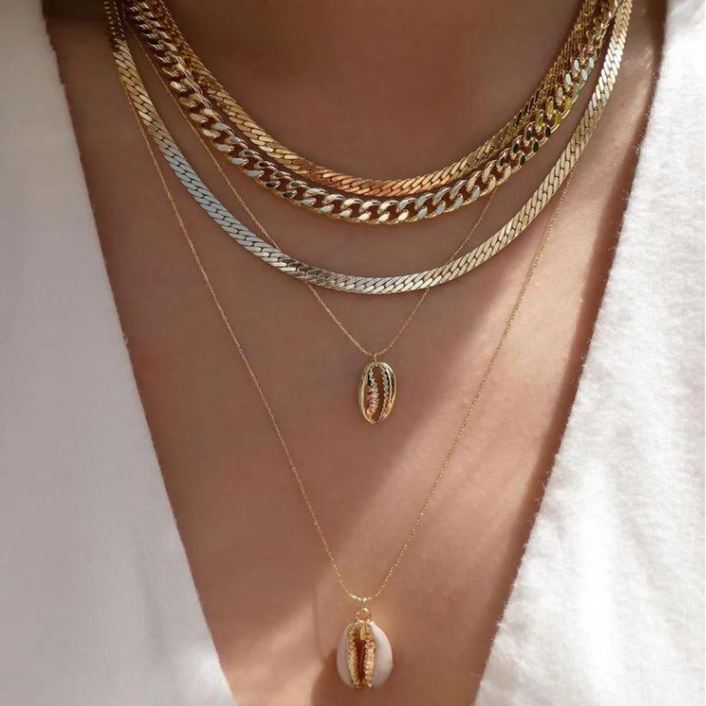 Vintage Gold Color Multiple Styles Necklace For Women