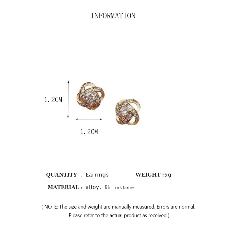 Cross Hollow Light Luxury Zircon Stud Earrings