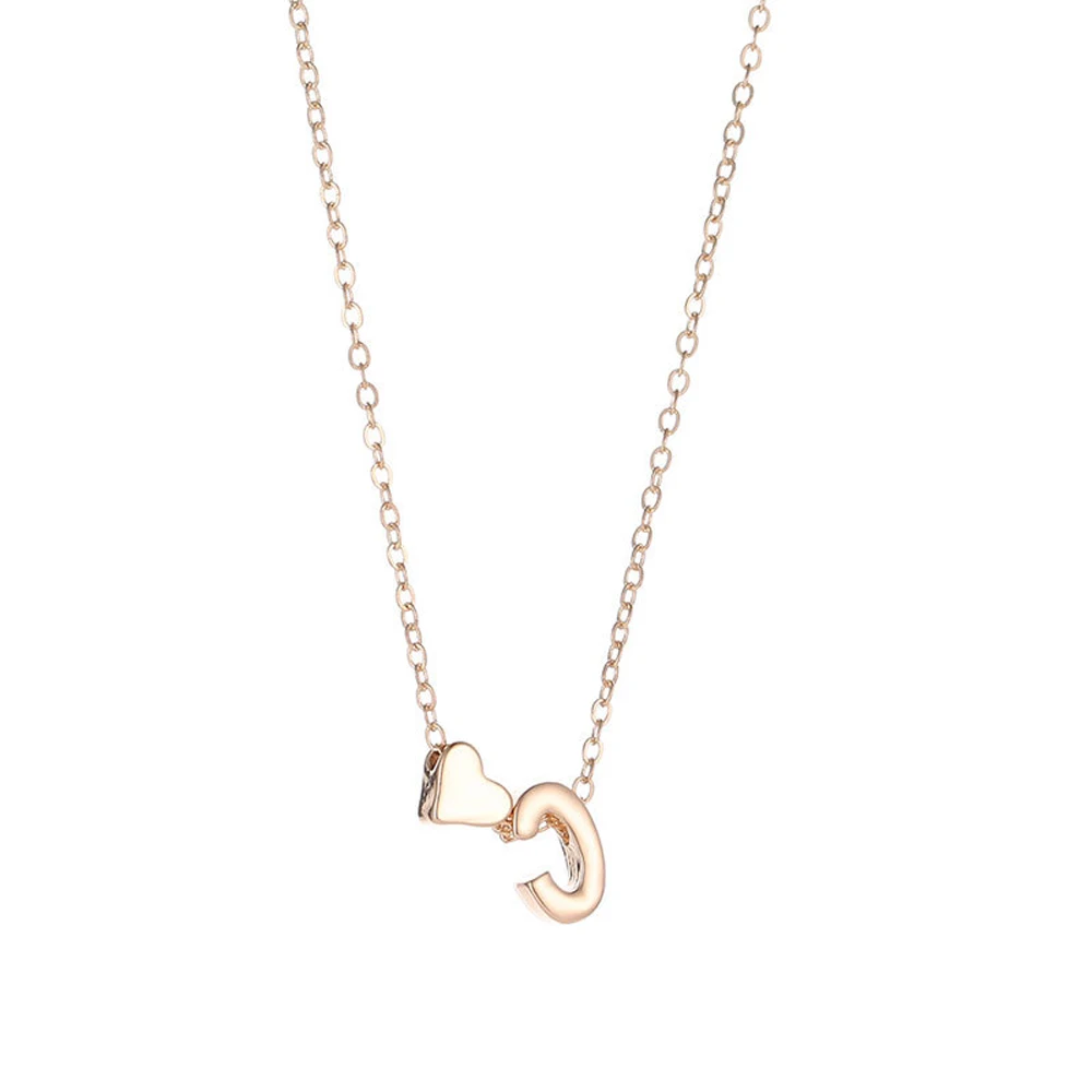 26 Letters Fashion Tiny Heart Dainty Initial Necklace 26 Letters Fashion Tiny Heart Dainty Initial Necklace