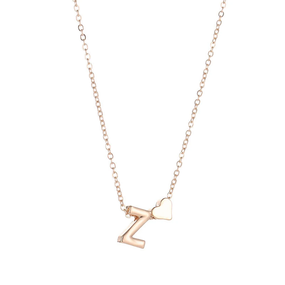 26 Letters Fashion Tiny Heart Dainty Initial Necklace 26 Letters Fashion Tiny Heart Dainty Initial Necklace