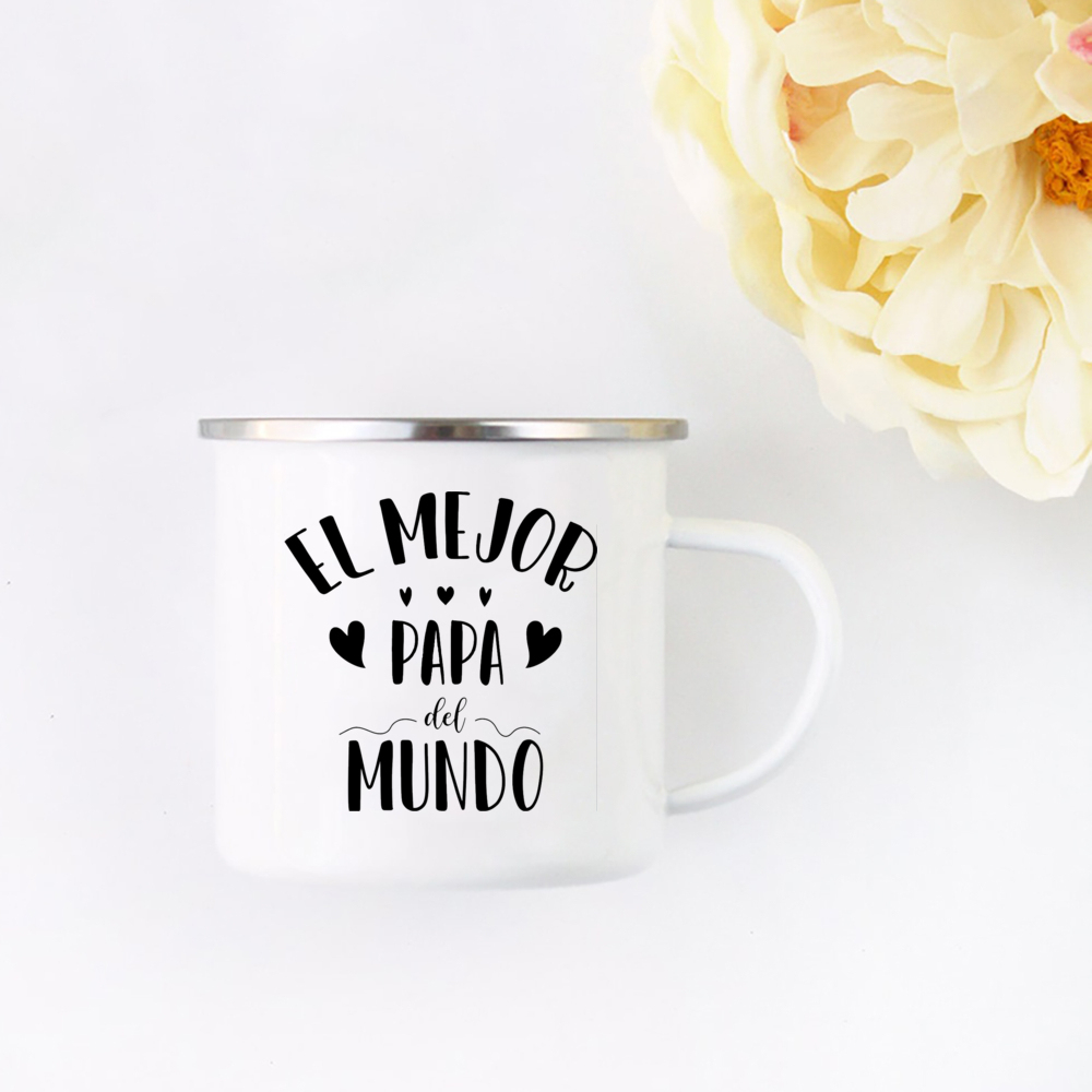 BEST DAD IN THE WORLD Enamel Coffee Mug