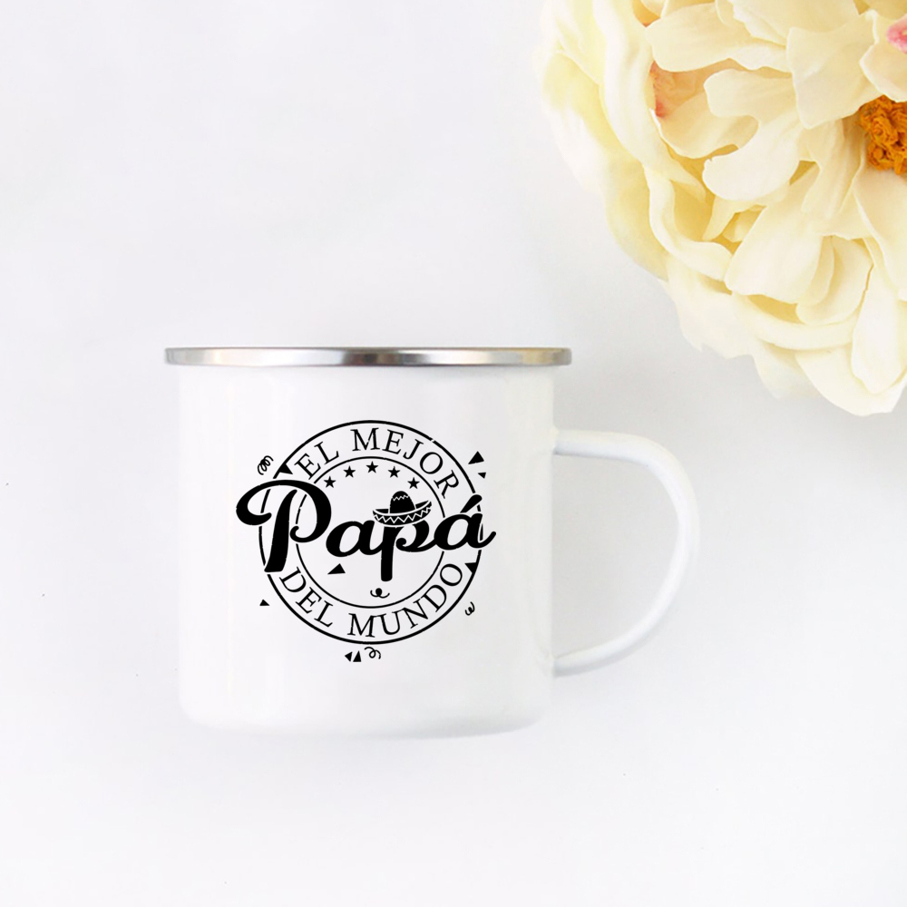 BEST DAD IN THE WORLD Enamel Coffee Mug