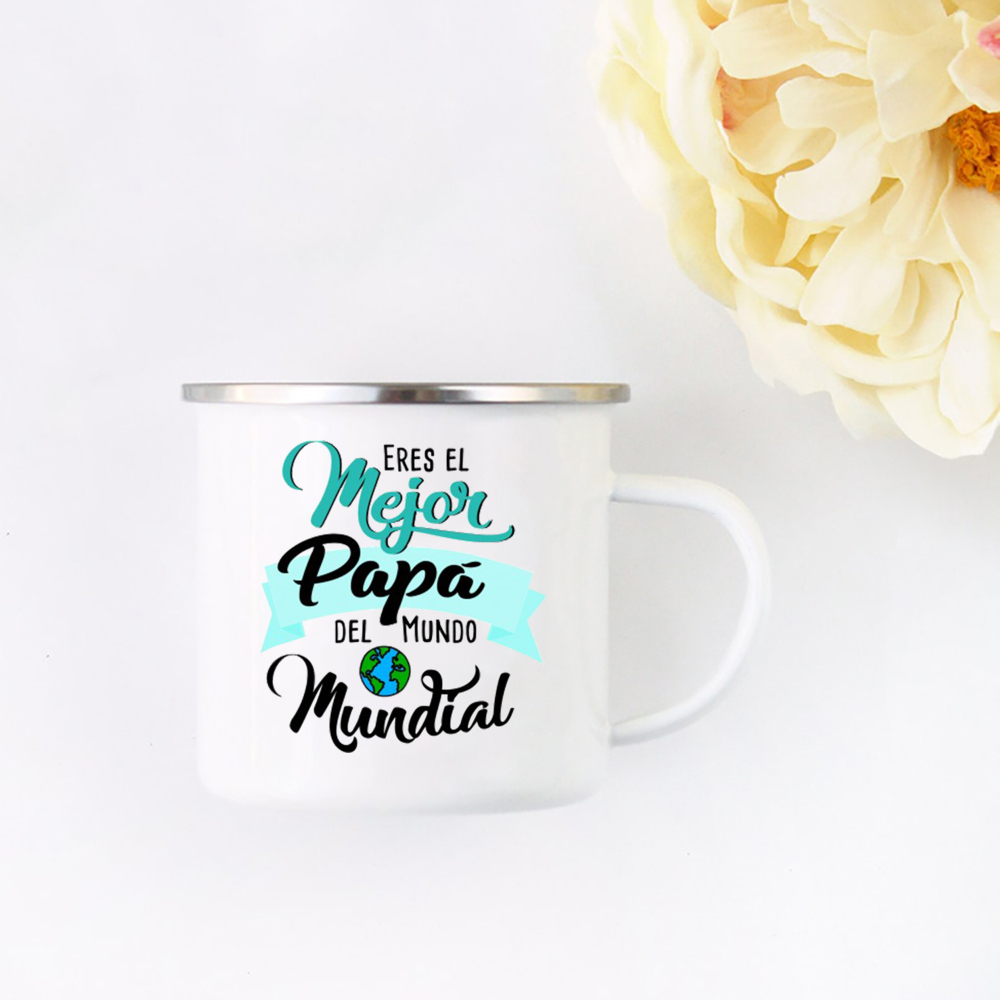 BEST DAD IN THE WORLD Enamel Coffee Mug
