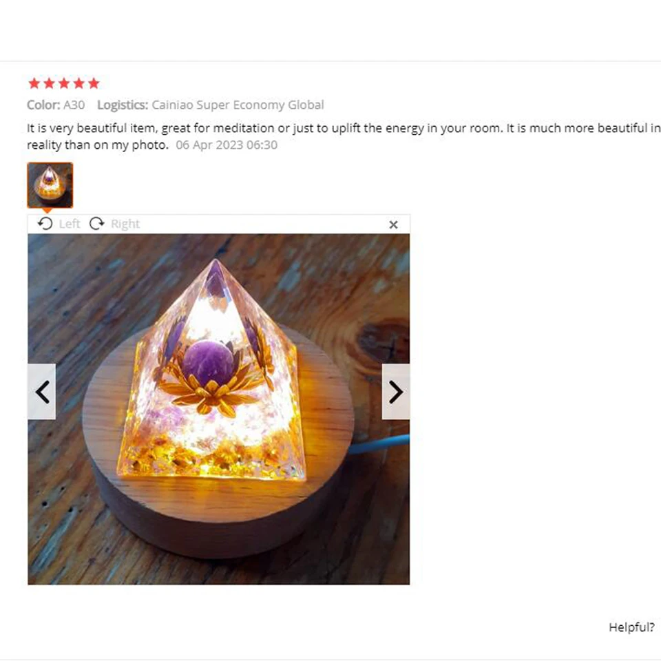 Energy Generator Orgone Pyramid Natural stone amethyst crystal