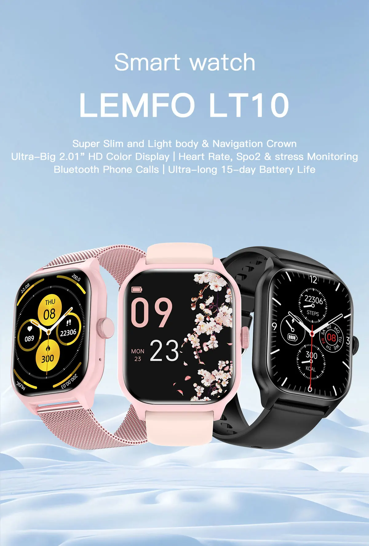 LEMFO LT10 Bluetooth Call Smart Watch 2025 LEMFO LT10 Bluetooth Call Smart Watch 2025