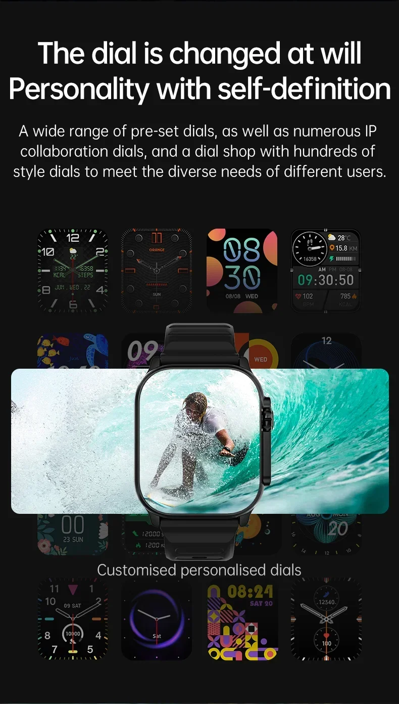 T900 Ultra 2 AMOLED Screen NFC Compass Waterproof Smart Watch
