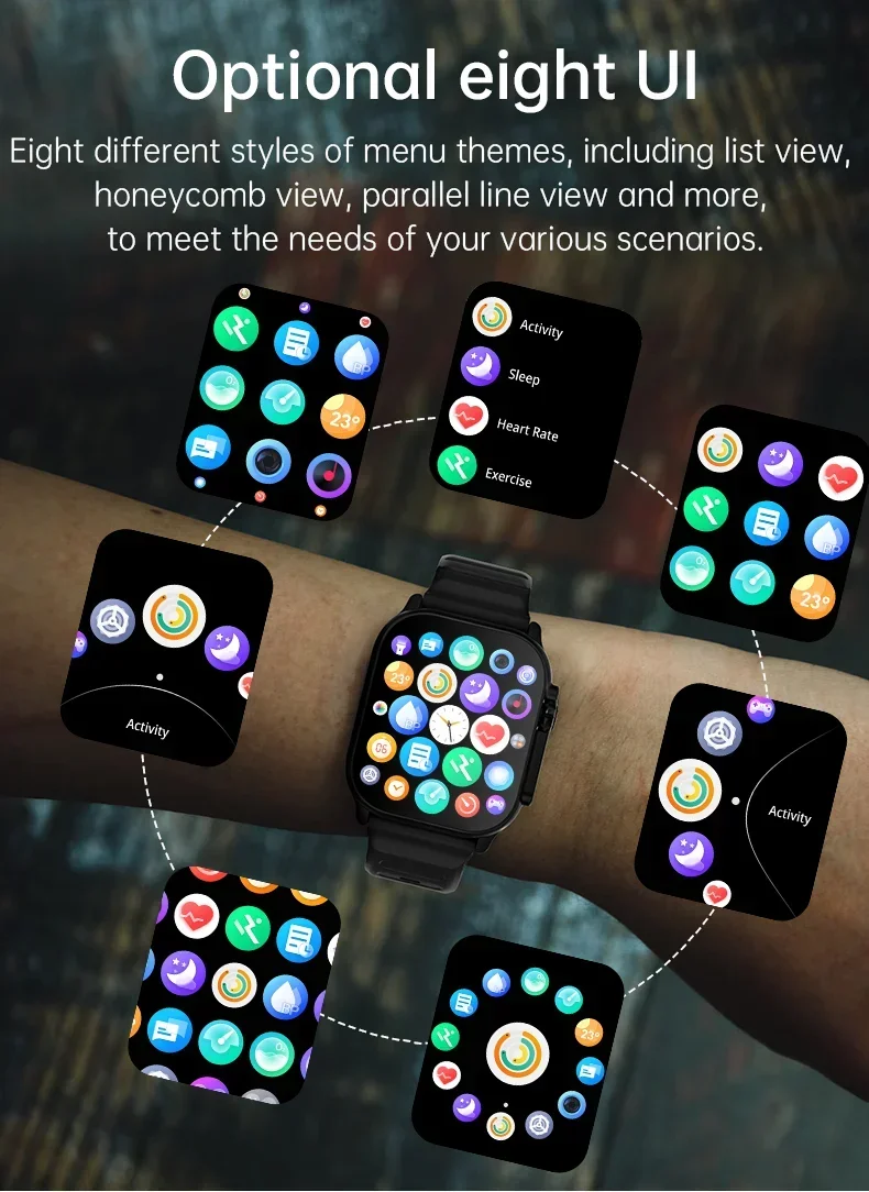T900 Ultra 2 AMOLED Screen NFC Compass Waterproof Smart Watch