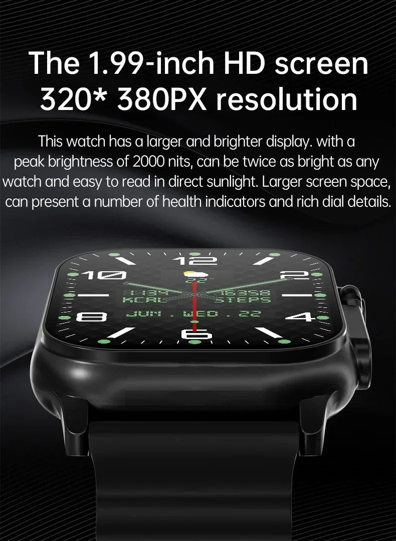 T900 Ultra 2 AMOLED Screen NFC Compass Waterproof Smart Watch