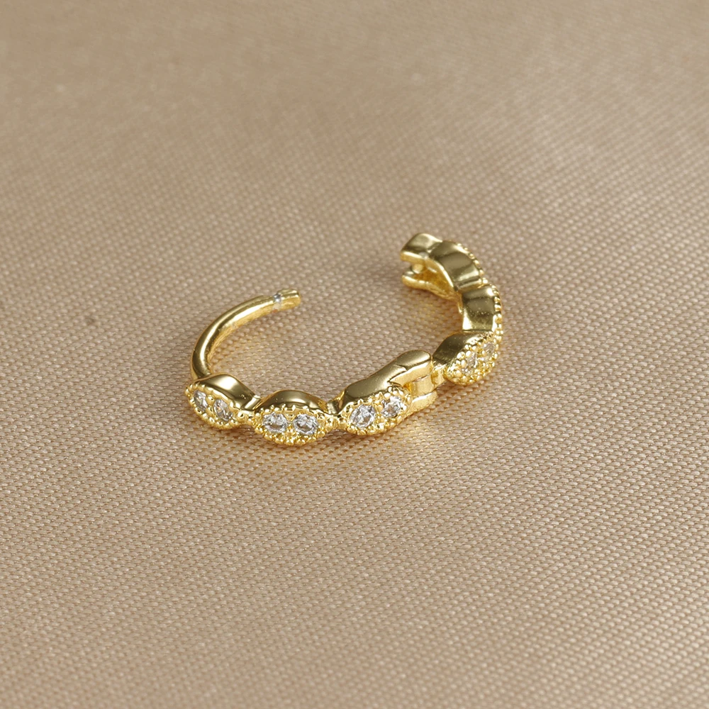 1PC 18K Gold Plated Stainless Steel Round Circle Earrings for Women