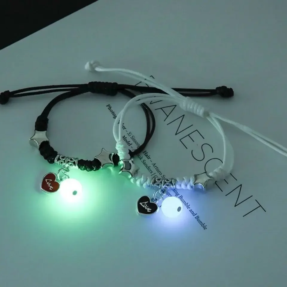 Fashion Luminous Beads Star Couple Bracelet For Women
