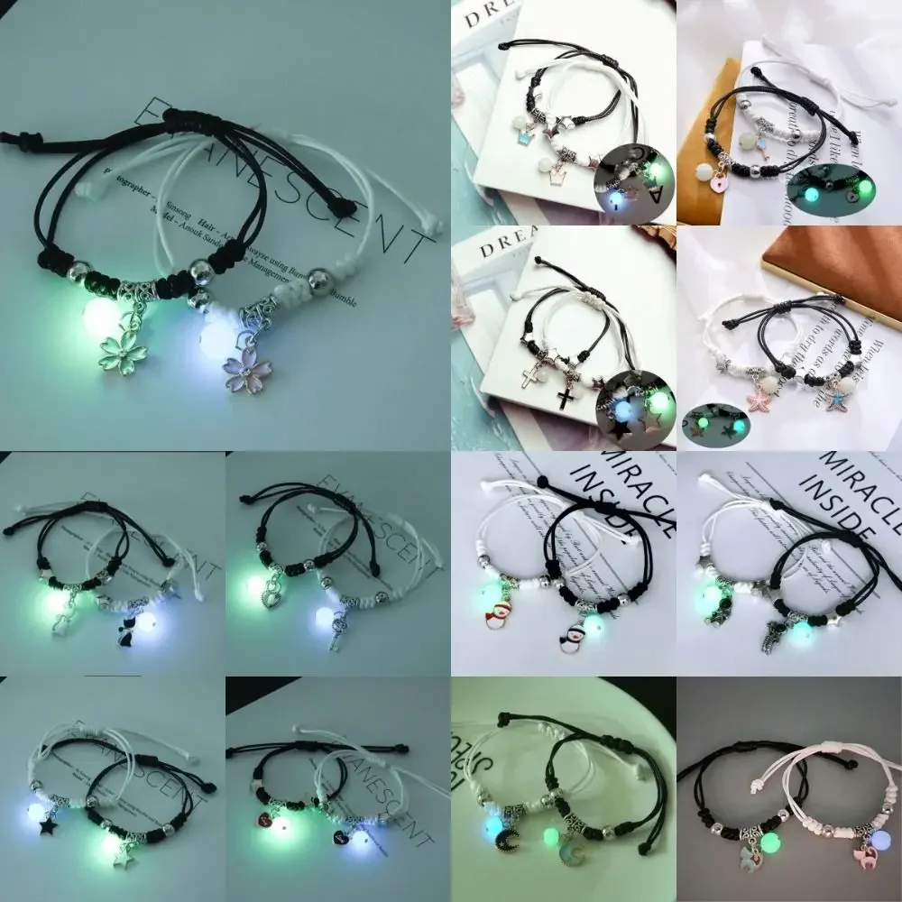 Fashion Luminous Beads Star Couple Bracelet For Women