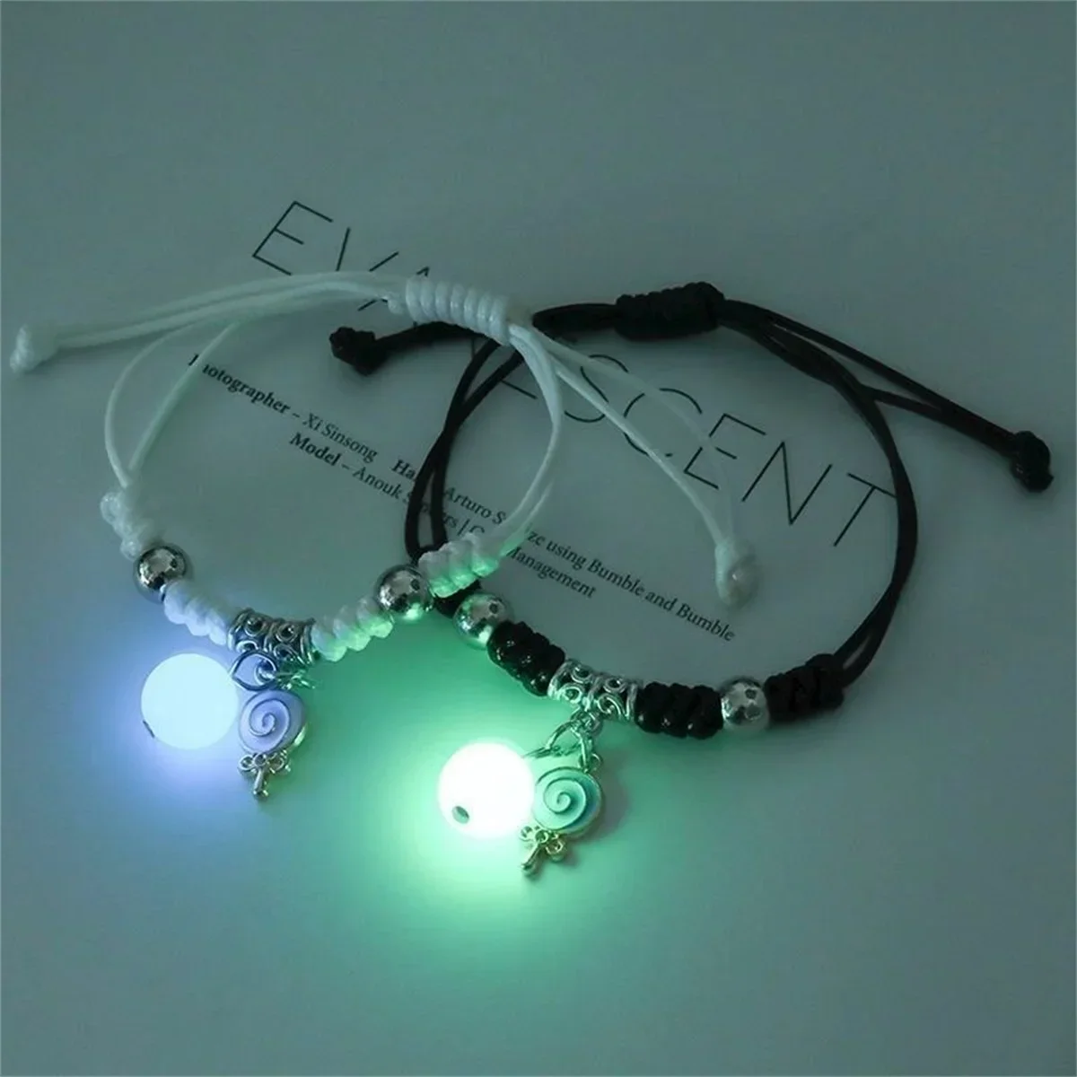 Fashion Luminous Beads Star Couple Bracelet For Women
