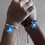 Fashion Luminous Beads Star Couple Bracelet For Women